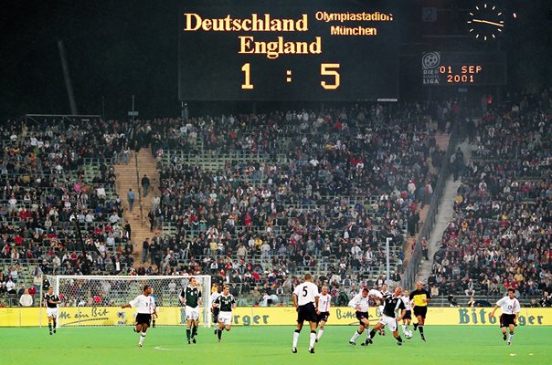 England 5 - 1 Germany Munich Scoreboard 2001