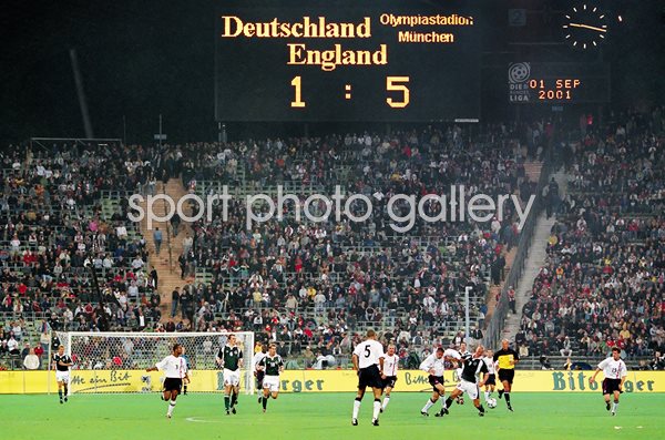 England 5 - 1 Germany Munich Scoreboard 2001