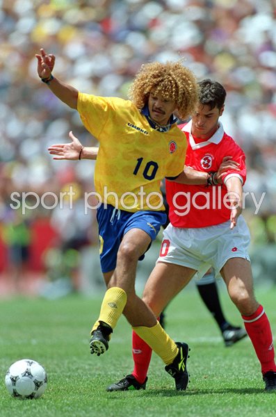 Carlos Valderrama Columbia v Switzerland World Cup 1994