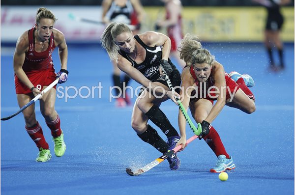 Anita Mclaren New Zealan & Georgie Twigg Great Britain Champions Trophy 2016