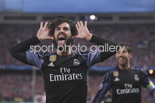 Isco of Real Madrid scores v Atletico Madrid Champions League 2017