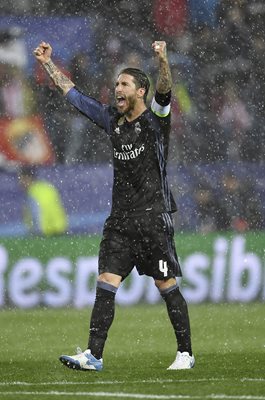 Sergio Ramos Real Madrid v Atletico Madrid Champions League 2017