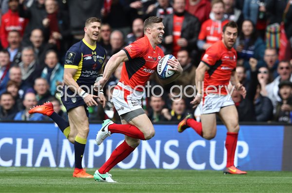 Chris Ashton Saracens scores v Clermont European Final 2017