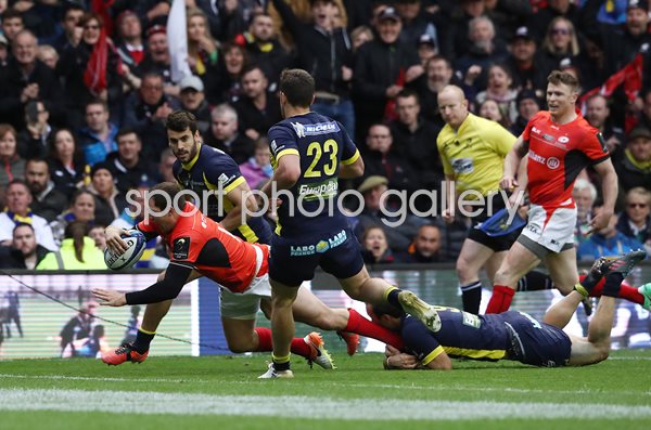 Alex Goode Saracens scores v Clermont European Cup Final 2017