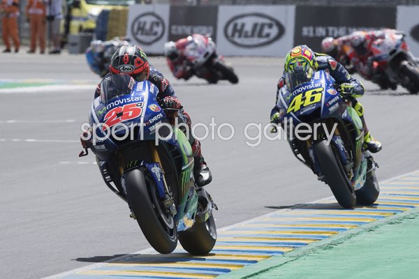 Vinales v Rossi Moto GP France 2017