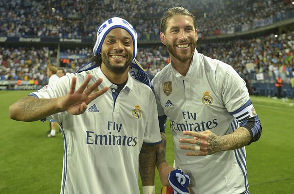 Sergio Ramos & Marcelo Real Madrid La Liga Winners 2017