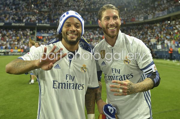 Sergio Ramos & Marcelo Real Madrid La Liga Winners 2017