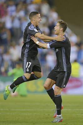 Cristiano Ronaldo & Lucas Vazquez Real Madrid La Liga Winners 2017