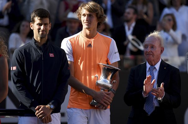 Novak Djokovic, Alexander Zverev & Rod Laver Rome 2017