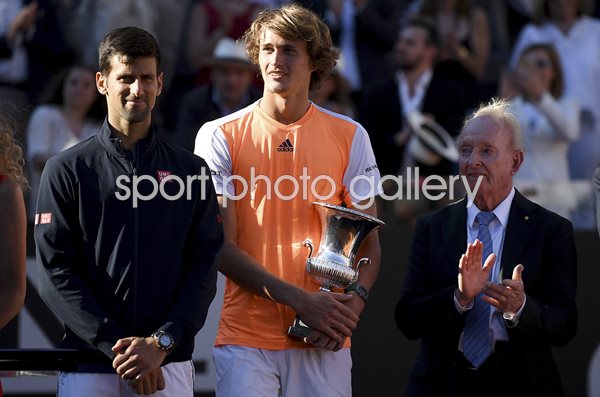 Novak Djokovic, Alexander Zverev & Rod Laver Rome 2017