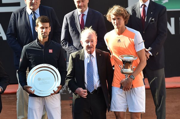 Novak Djokovic, Alexander Zverev & Rod Laver Rome 2017