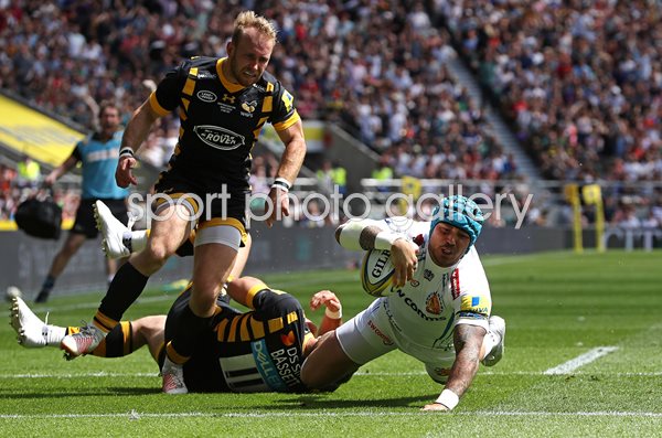 Jack Nowell Exeter Chiefs scores v Wasps Premiership Final 2017