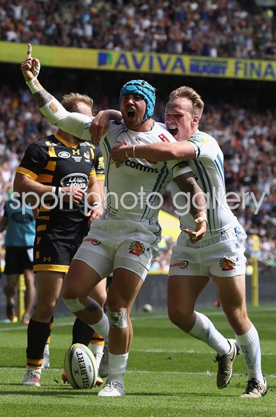 Jack Nowell Exeter Chiefs scores v Wasps Premiership Final 2017