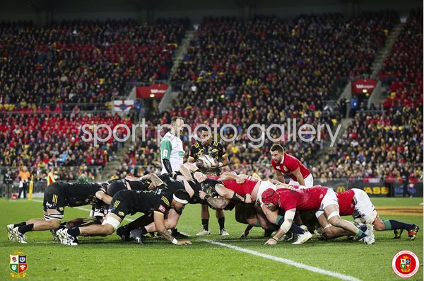 British & Irish Lions v Hurricanes Scrum Wellington 2017