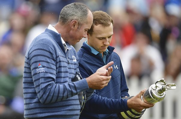 Jordan Spieth & Matt Kuchar Claret Jug Royal Birkdale 2017