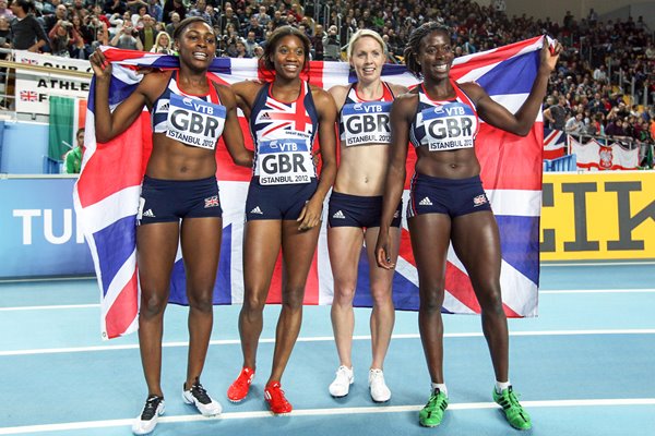 Great Britain win World Indoor 400m Relay Gold 2012