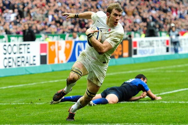 Tom Croft scores England v France Paris 2012