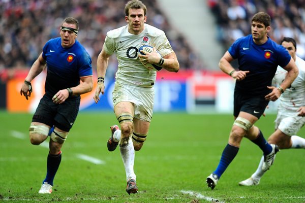 Tom Croft scores England v France Paris 2012