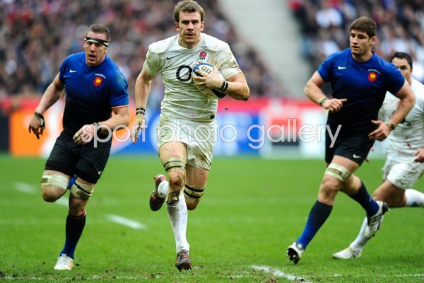 Tom Croft scores England v France Paris 2012