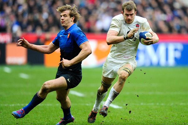 Tom Croft scores England v France Paris 2012