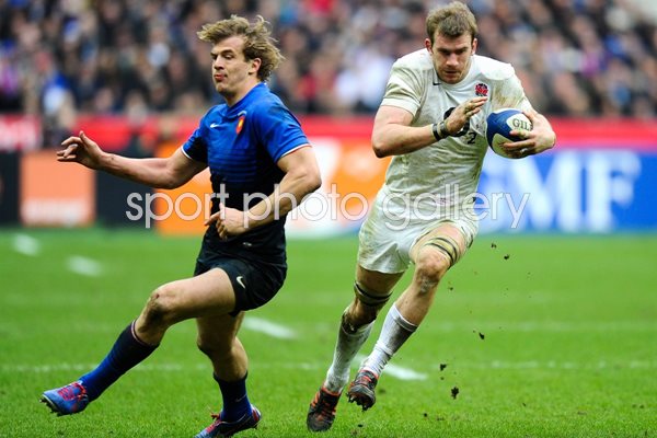 Tom Croft scores England v France Paris 2012