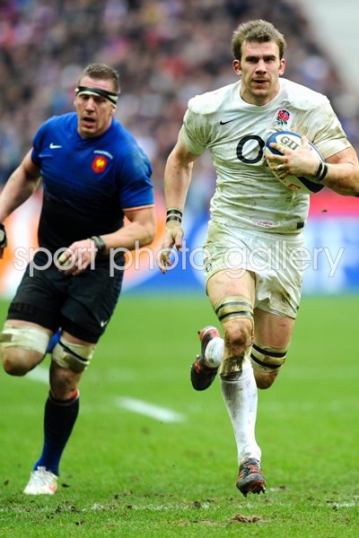 Tom Croft scores v France Paris 2012