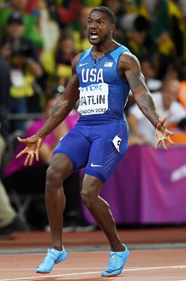 Justin Gatlan USA wins 100m World Athletics London 2017