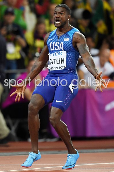 Justin Gatlan USA wins 100m World Athletics London 2017
