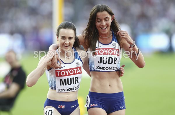 Laura Muir & Jessica Judd World Athletics London 2017