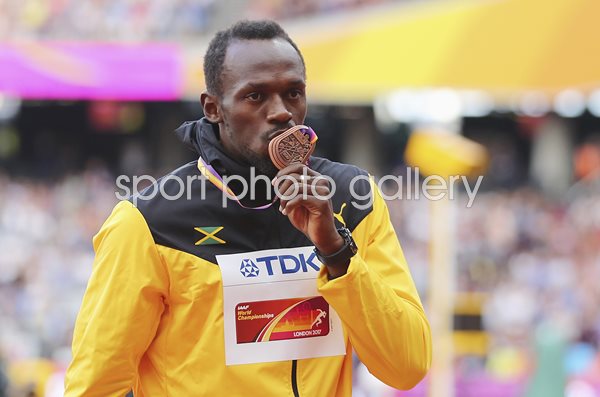 Usain Bolt Bronze Medal World Athletics London 2017 