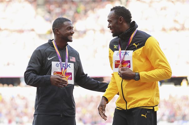 Justin Gatlin & Usain Bolt World Athletics London 2017 