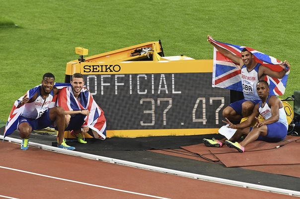 Great Britain Men's 4x100m Relay Gold World Athletics London 2017