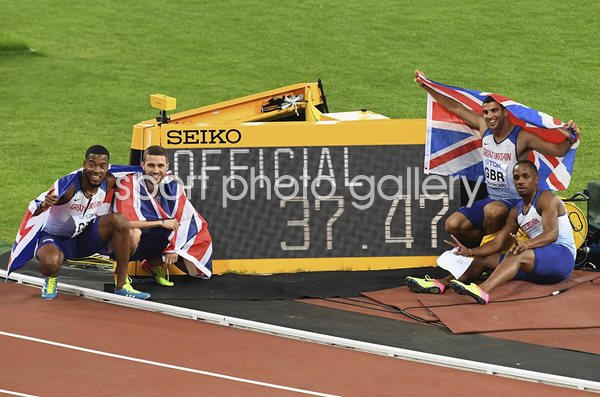 Great Britain Men's 4x100m Relay Gold World Athletics London 2017