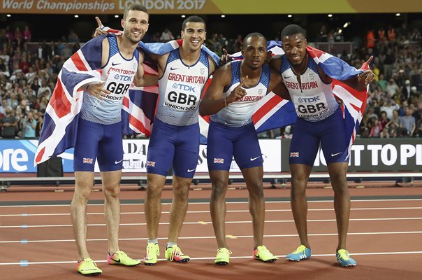 Great Britain Men's 4x100m Relay Gold World Athletics London 2017