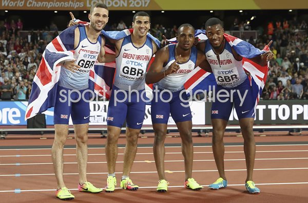 Great Britain Men's 4x100m Relay Gold World Athletics London 2017