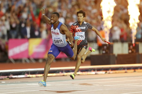 Nethaneel Mitchell-Blake Great Britain Gold 4x100m Relay London 2017