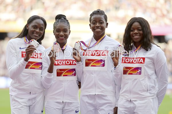 Great Britain Women's 4x100m Relay Silver World Athletics London 2017