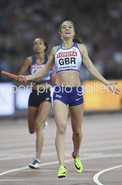 Emily Diamond Great Britain 4x400m Relay Silver London 2017