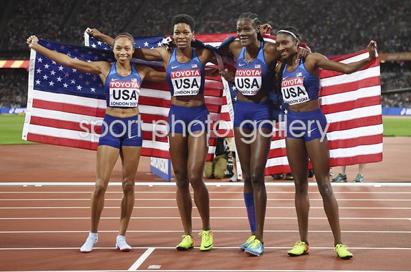 USA 4x400m Relay Gold World Athletics Championships London 2017