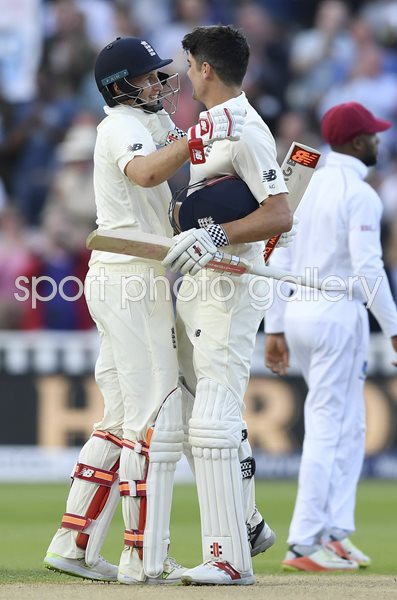 Alastair Cook & Joe Root England v West Indies Edgbaston Day Night Test 2017