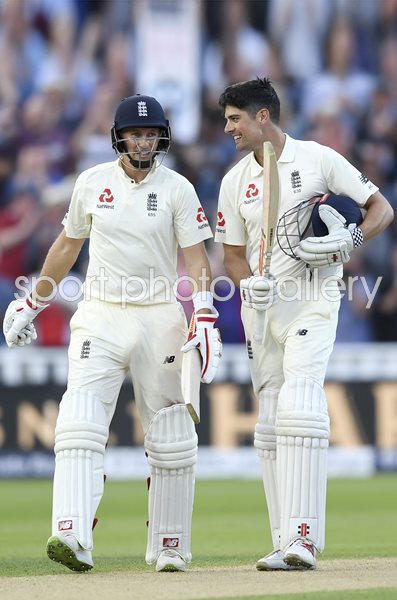 Alastair Cook & Joe Root England v West Indies Edgbaston Day Night Test 2017