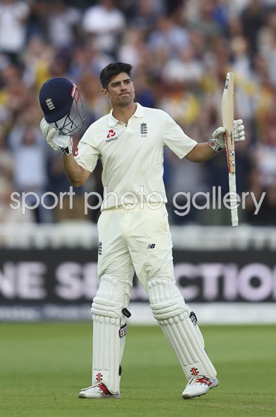 Alastair Cook Century England v West Indies Edgbaston Day Night Test 2017