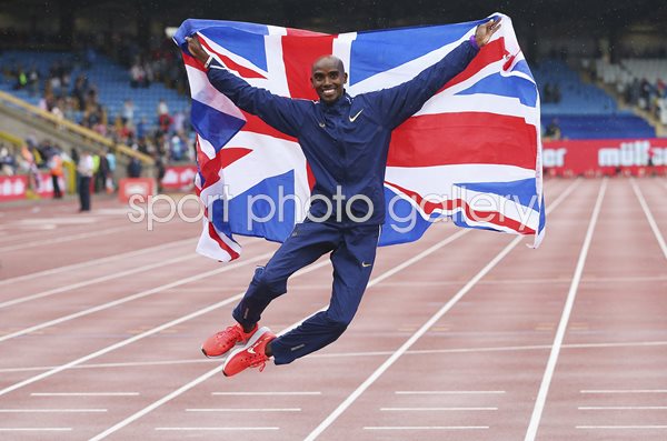 Mo Farah Great Britain Track Farewell Diamond League Birmingham 2017