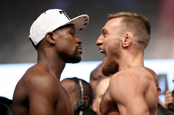 Conor McGregor v Floyd Mayweather Weigh-in Las Vegas 2017