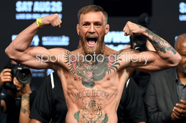 Conor McGregor v Floyd Mayweather Weigh-in Las Vegas 2017