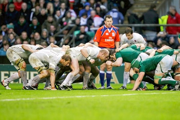 England scrum v Ireland Twickenham 2012