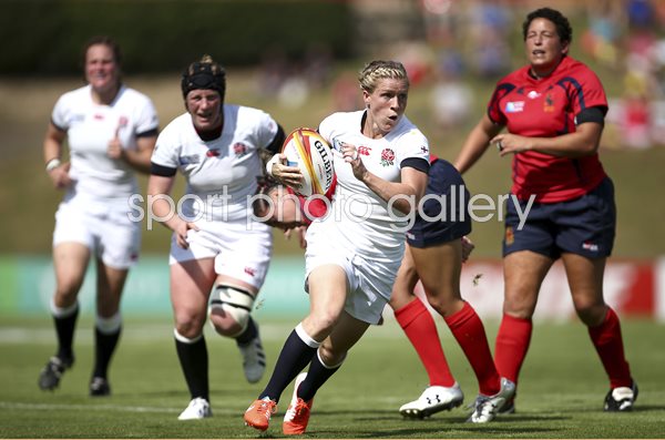 Danielle Waterman England v Spain Rugby World Cup 2014