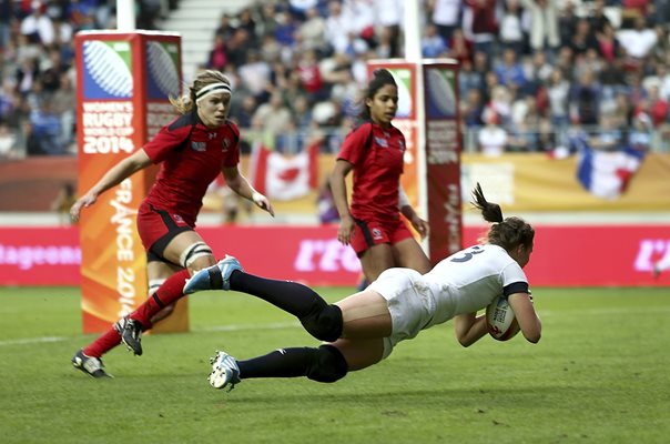 Emily Scarratt England v Canada World Cup 2014