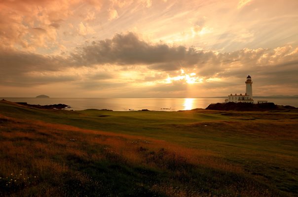 Aerial view 9th Hole Ailsa Course Turnberry Golf Resort 