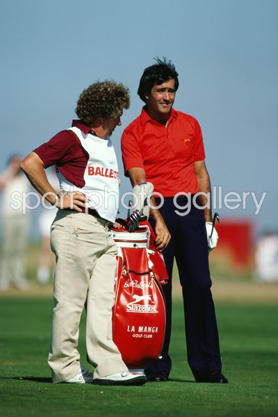 Seve Ballesteros & Caddie Pete Coleman Irish Open 1983